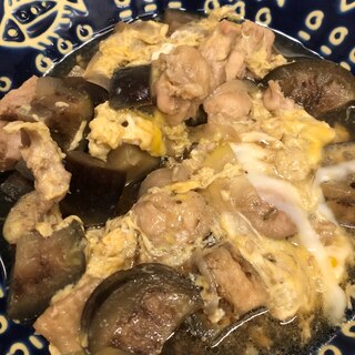 しょうが風味♪鶏肉とナスの卵とじ^_^